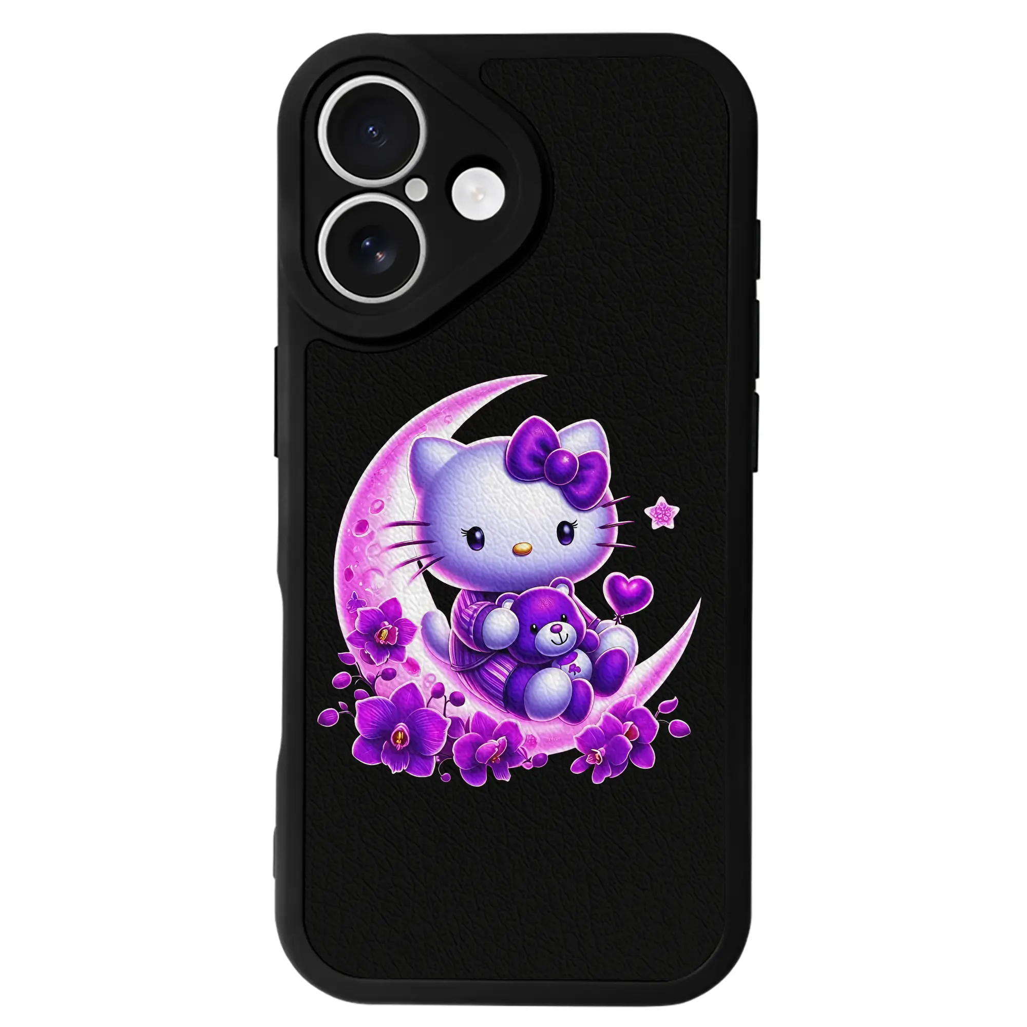 サンリオ グッズ,ハローキティ - IPhone 16シリーズ対応 ・ シリコンスマホケース ・ レザー調 ・ 高精度フィット ・ 耐衝撃 ・ ワイヤレス充電対応 ・ 精密カット